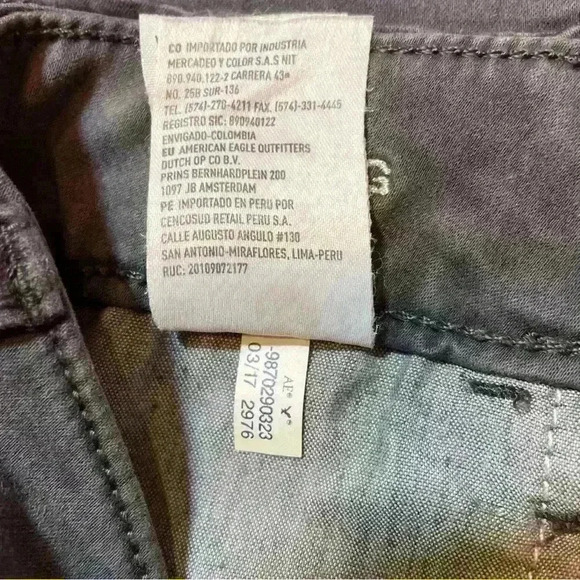 American Eagle Moto Jegging Jeans Gray Sateen Ankle Zips Stretch Women’s Size 0 - Picture 5 of 13